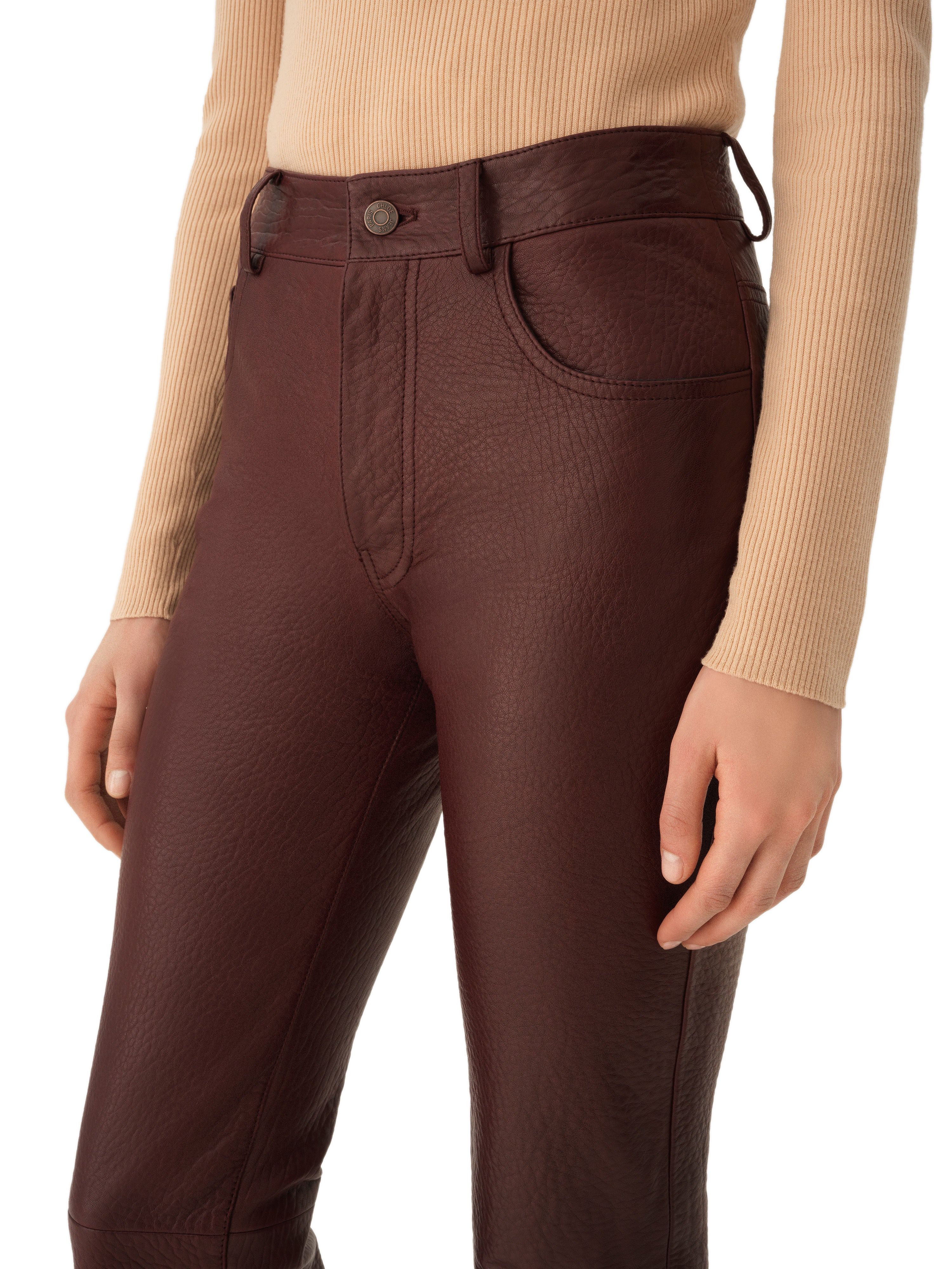 Leather flare pants thumbnail 4