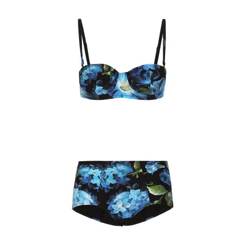 Dolce & Gabbana Bluebell Balconette Bikini Set In Campanule_fdo_nero