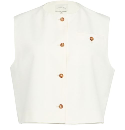 LOULOU DE SAISON Gilet sans manches à col rond en viscose Esme