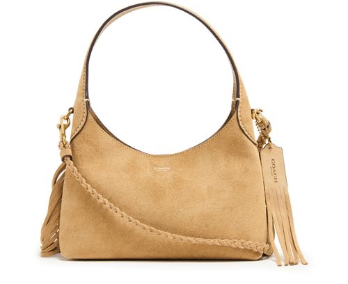 COACH Brooklyn 23 suede with fringe detailing shoulder bag
