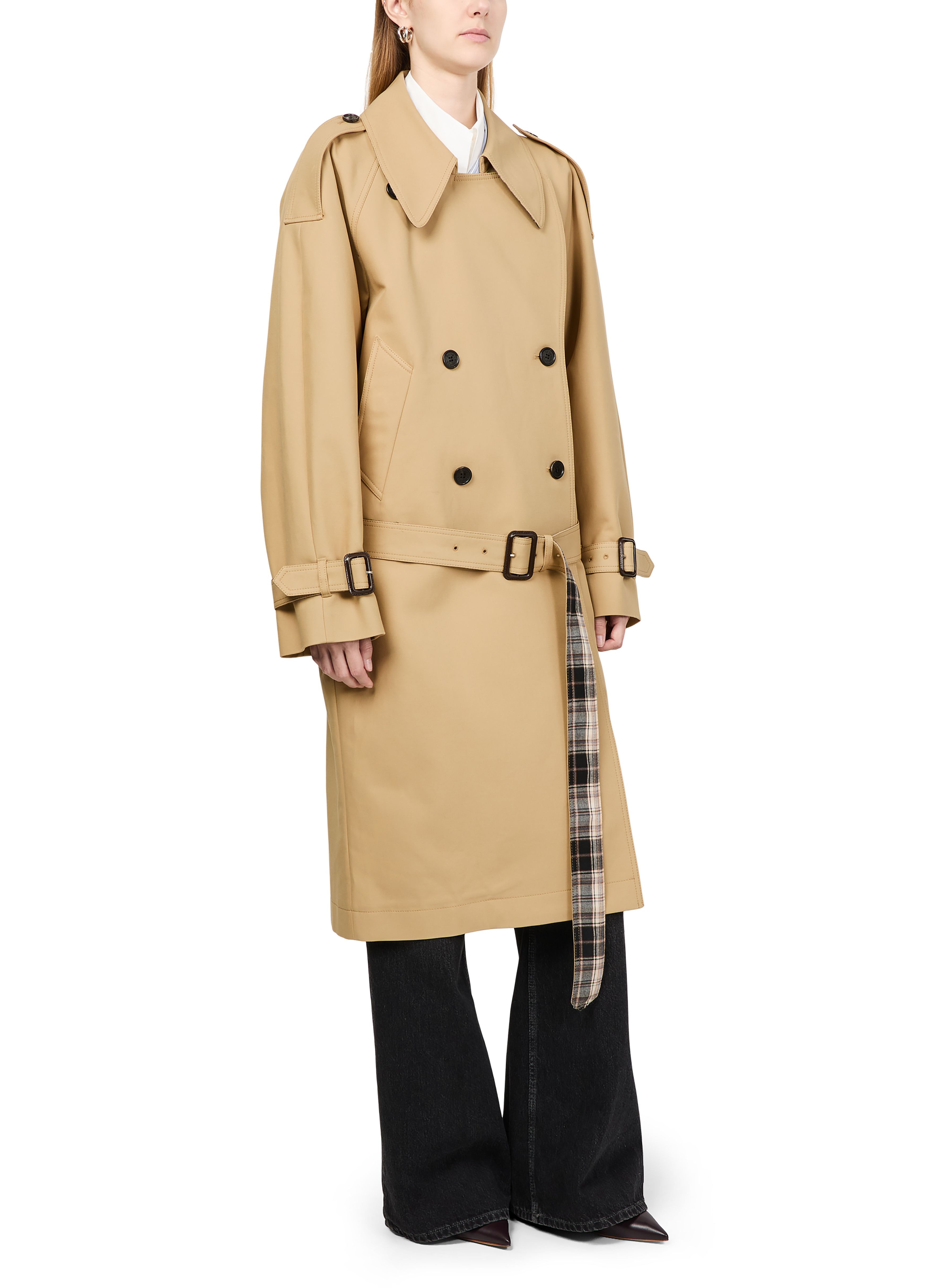 Satin trench coat thumbnail 6