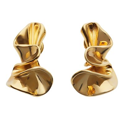 ノット ダブル フープ / ゴールドフィニッシュ ブラス レディース