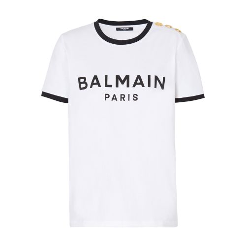 Balmain Logo-print Cotton T-shirt In Black
