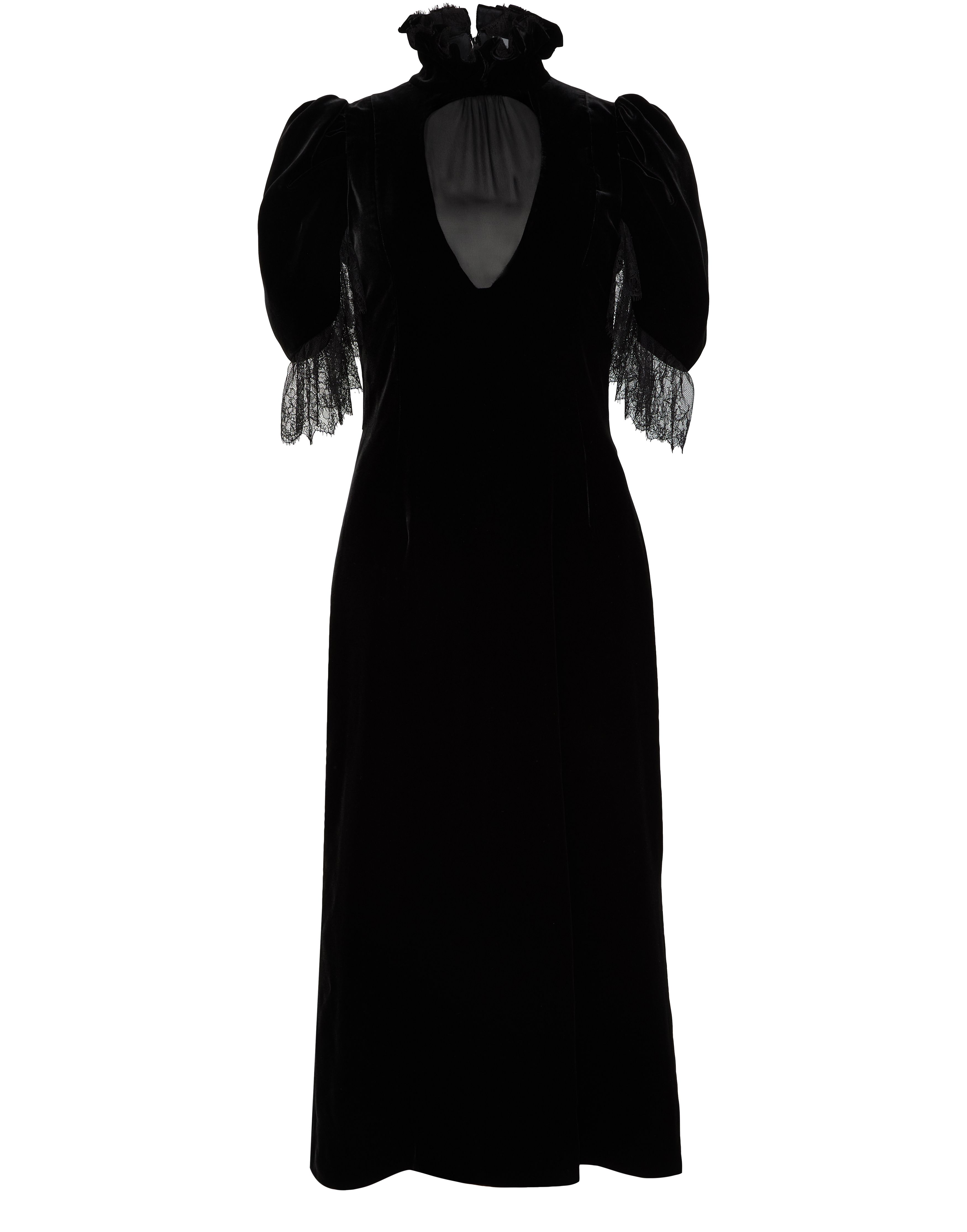 Flowing velvet midi dress