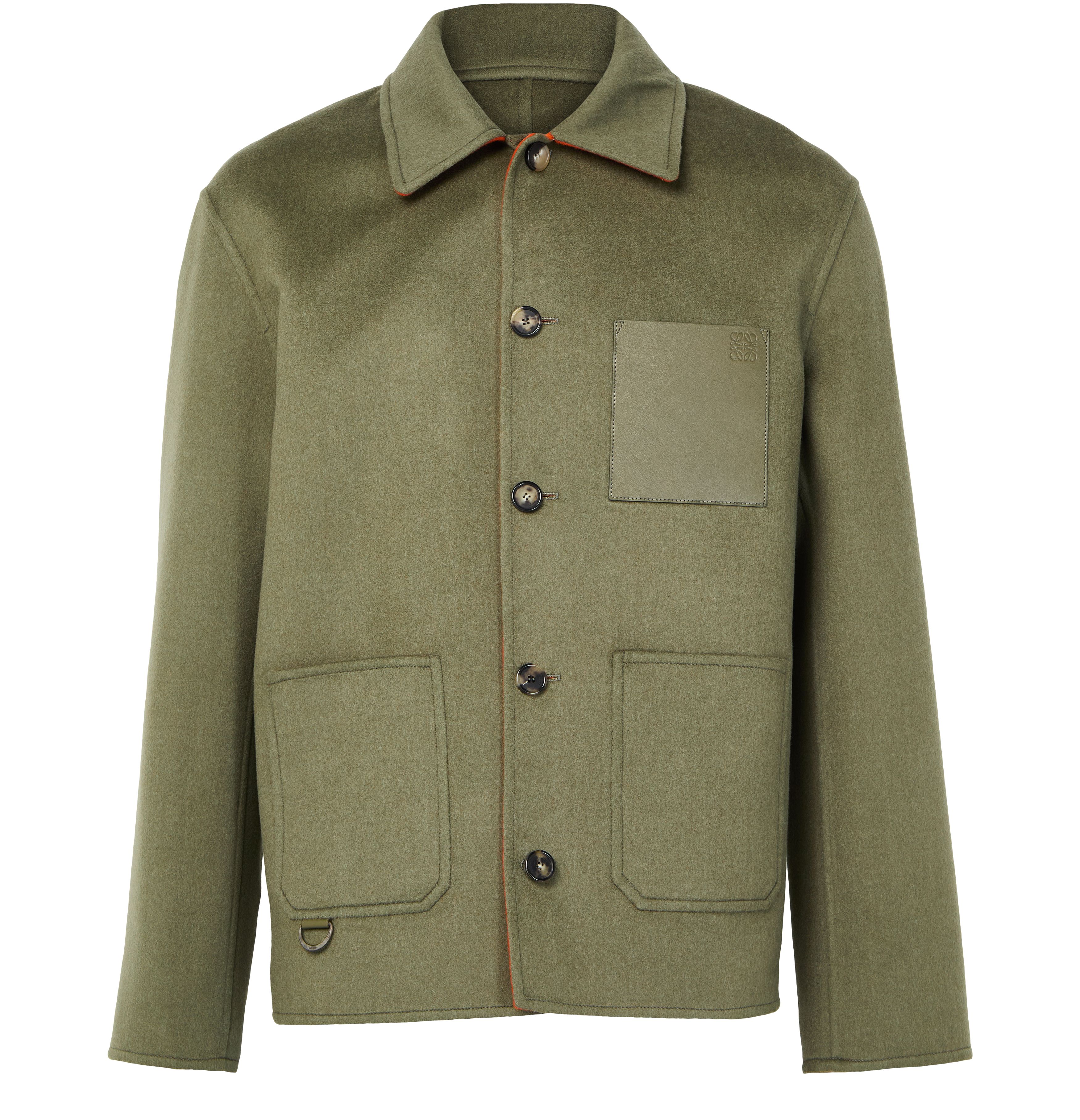 Workwear jacket in wool and cashmere