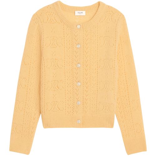 CELINE Strickjacke mit pointelle-maschen aus Shetland-wolle