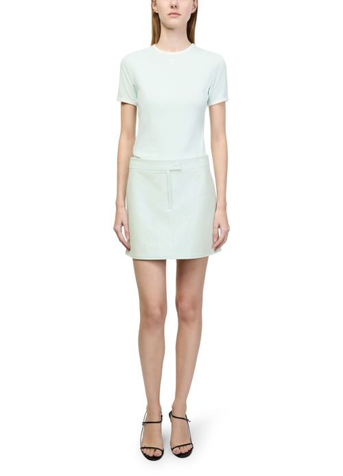 COURREGES Reedition vinyl mini skirt