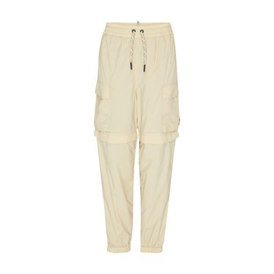Shop Moncler Cargo Pants In Beige