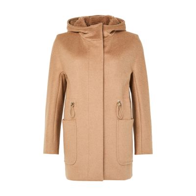 Max Mara Giuda Cropped Coat In Nude
