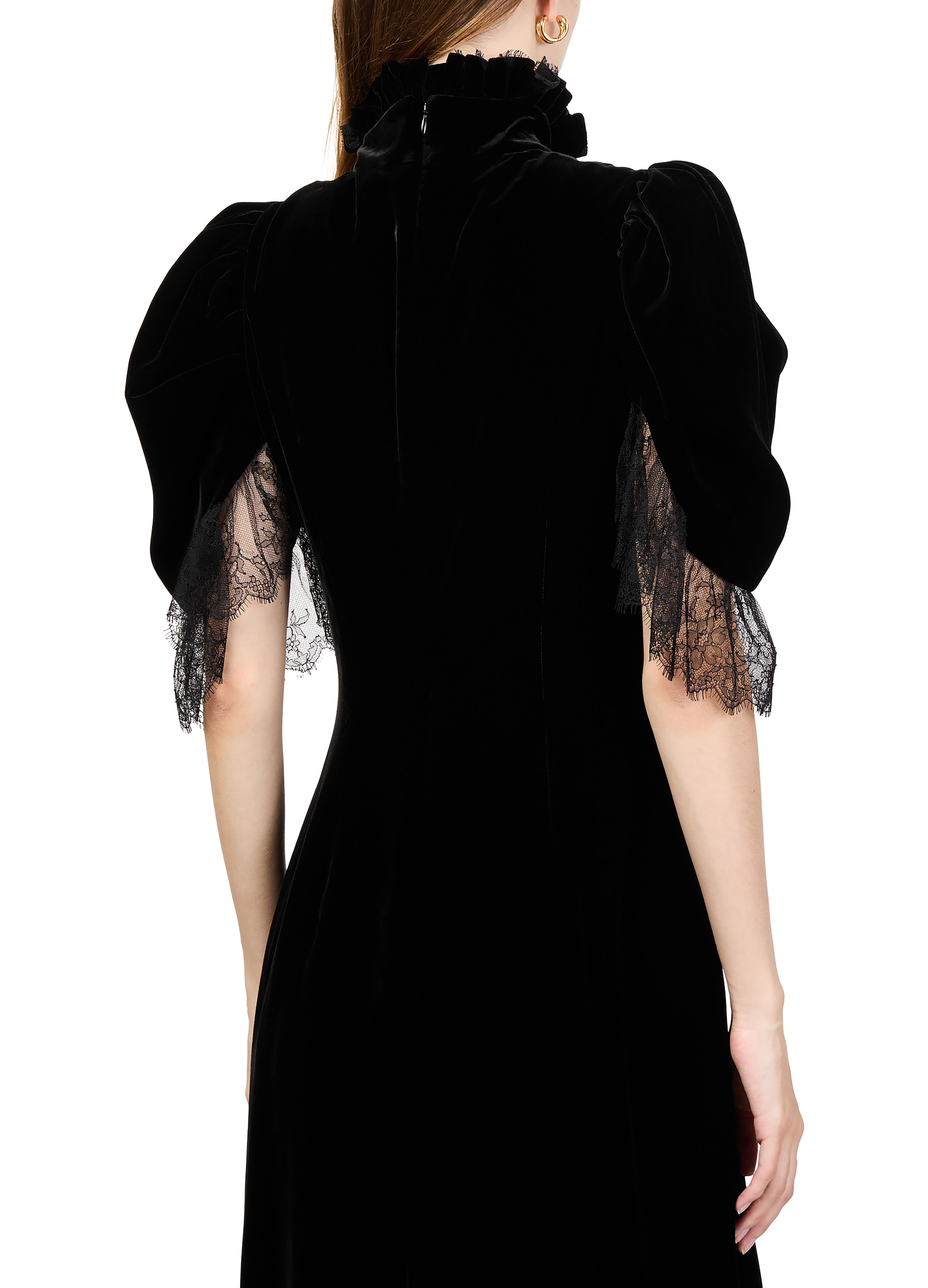 Flowing velvet midi dress thumbnail 5