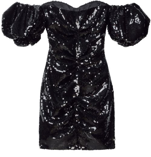 CELINE Embroidered bustier mini dress