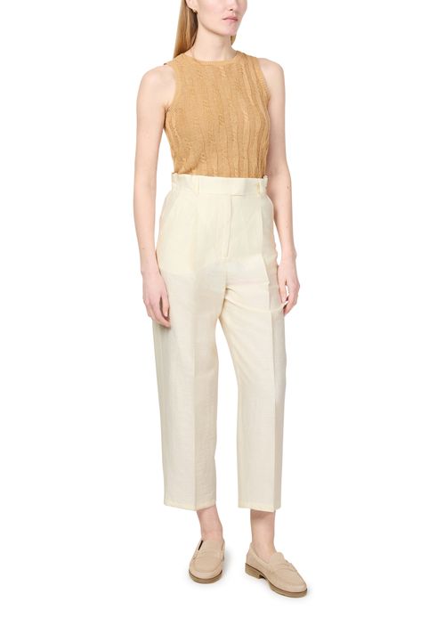 MAX MARA Efedra linen silk cigarette pants
