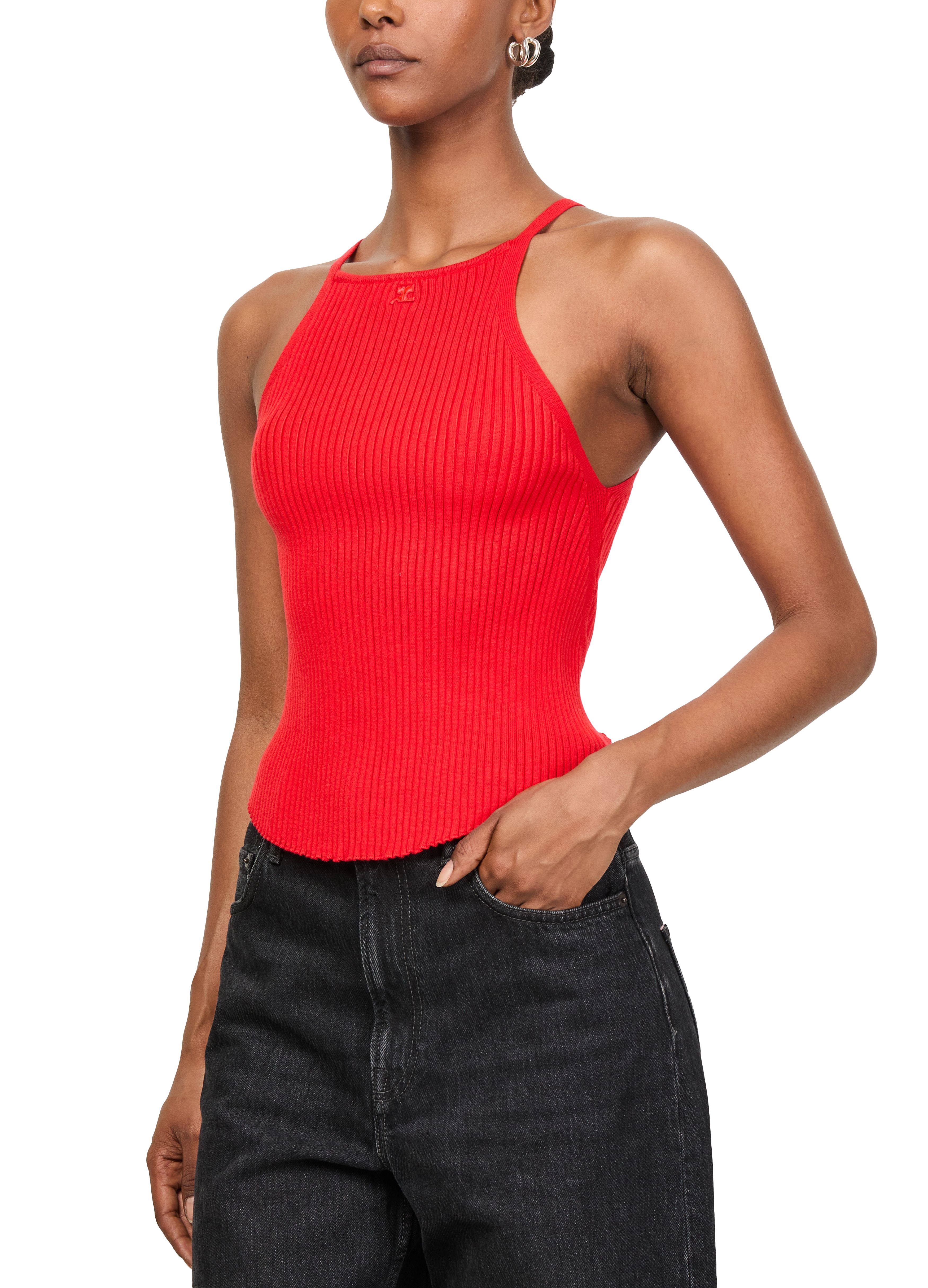 Circle rib knit top thumbnail 4
