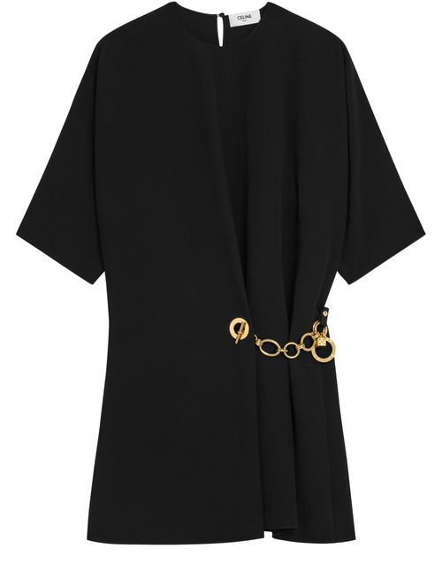 CELINE Wrap dress in cady