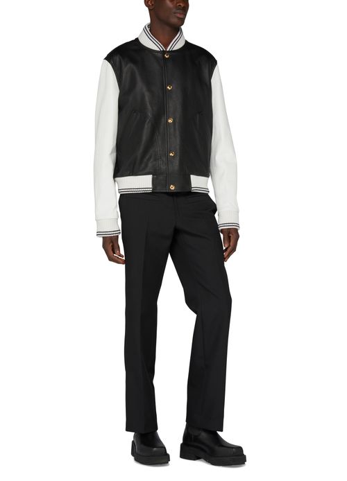 THOM BROWNE Jacket in grain lamb leather