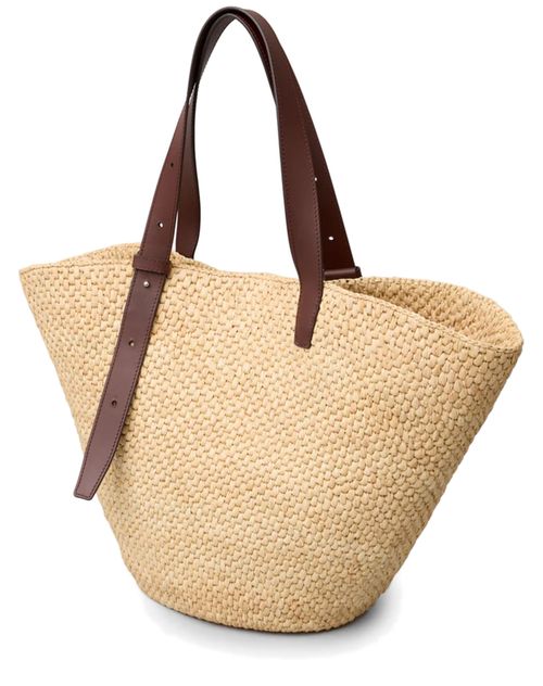 LIE STUDIO Bianca large raffia bag