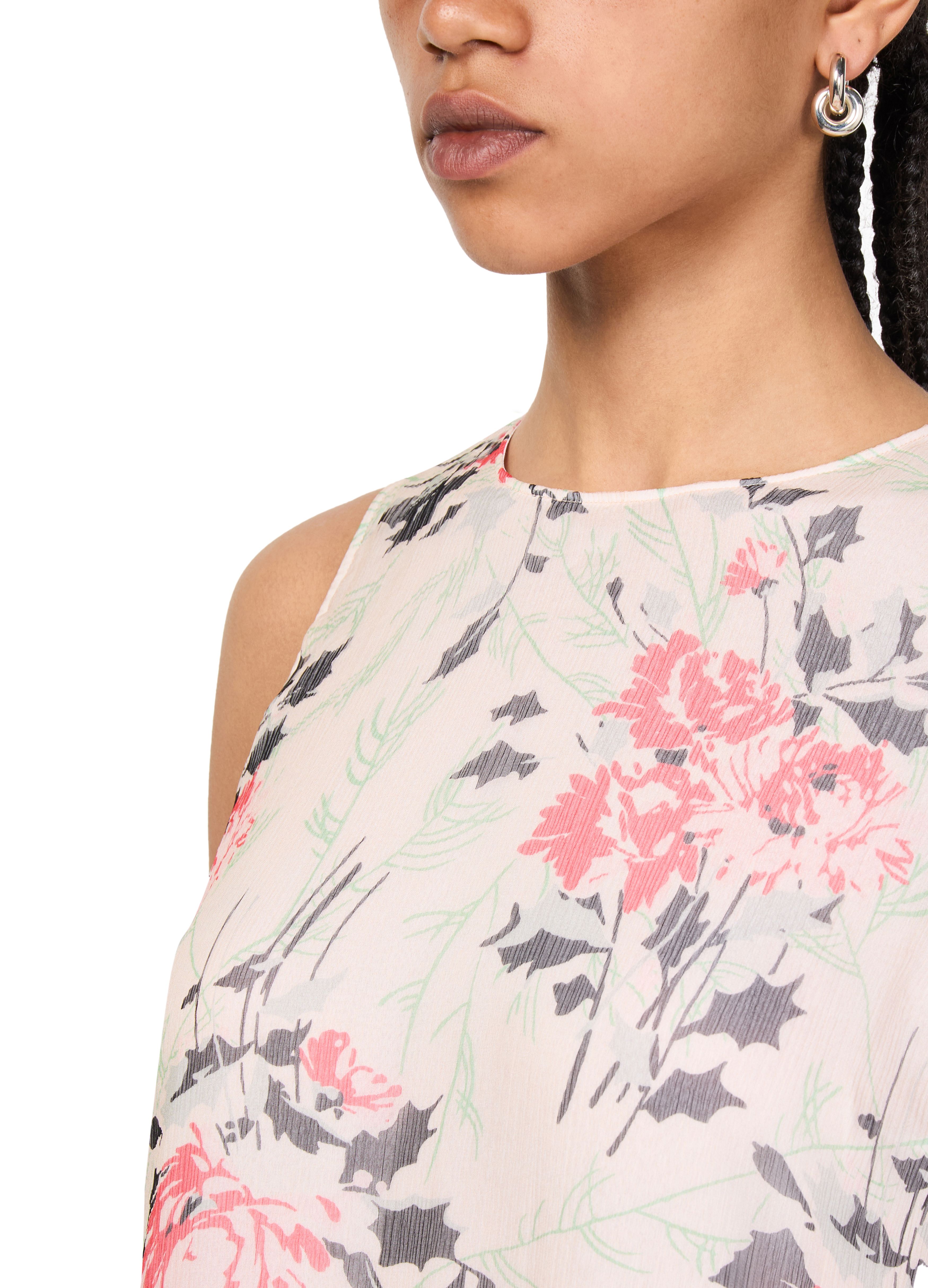 Asymmetrical floral print dress thumbnail 4