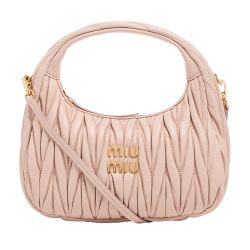 Wander quilted nappa leather hobo bag
