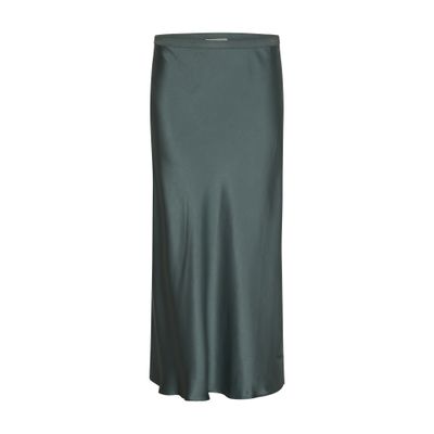 Anine Bing High-waist Bar Silk Skirt In Green