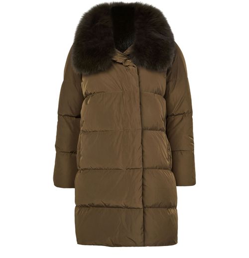 YVES SALOMON Puffer jacket with a fox fur collar