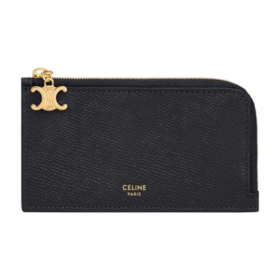 Women's Zipped cardholder in smooth lambskin leather | CELINE | 24S
