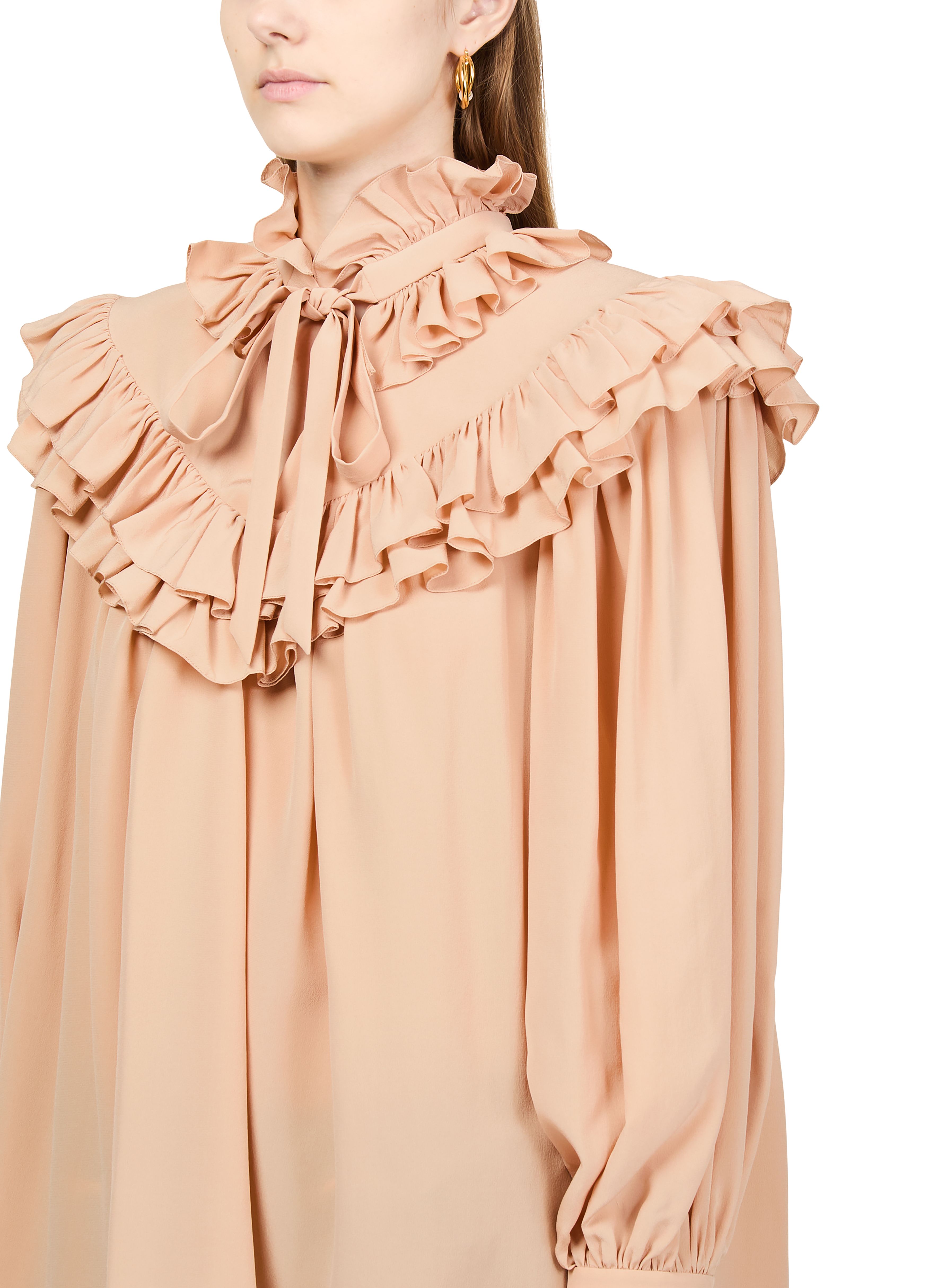 Lavalliere collar blouse thumbnail 4