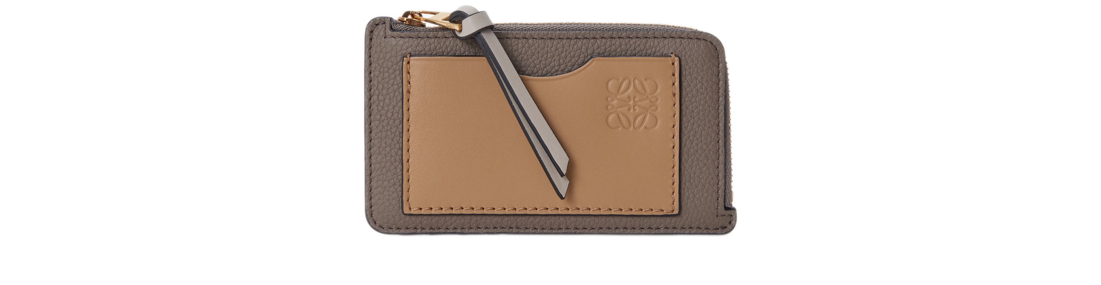 Coin cardholder in soft grained calfskin