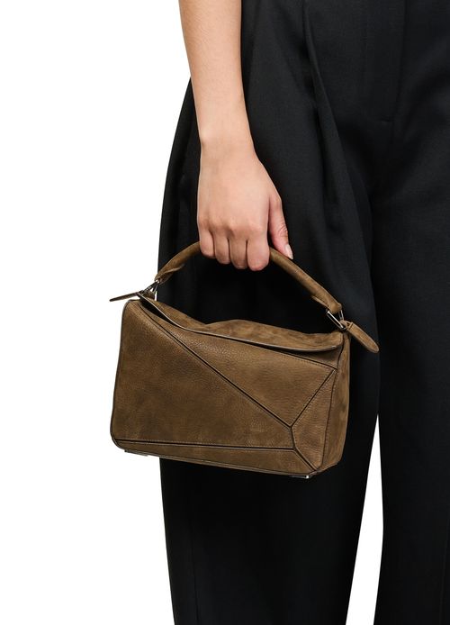 LOEWE Small Featherlight Puzzle bag in grained nubuck