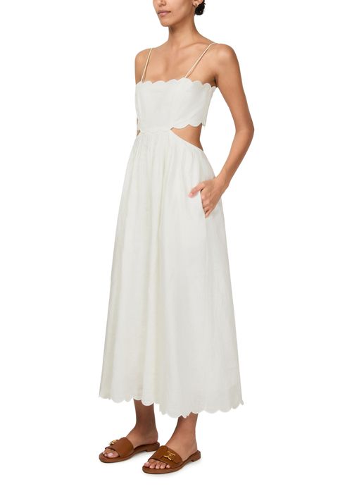 ZIMMERMANN Rhiannon scallop midi dress