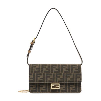 Fendi Wallet On Chain Baguette In Brown