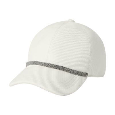 Brunello Cucinelli Panelled Linen Baseball Cap With Curved Brim In Neutral