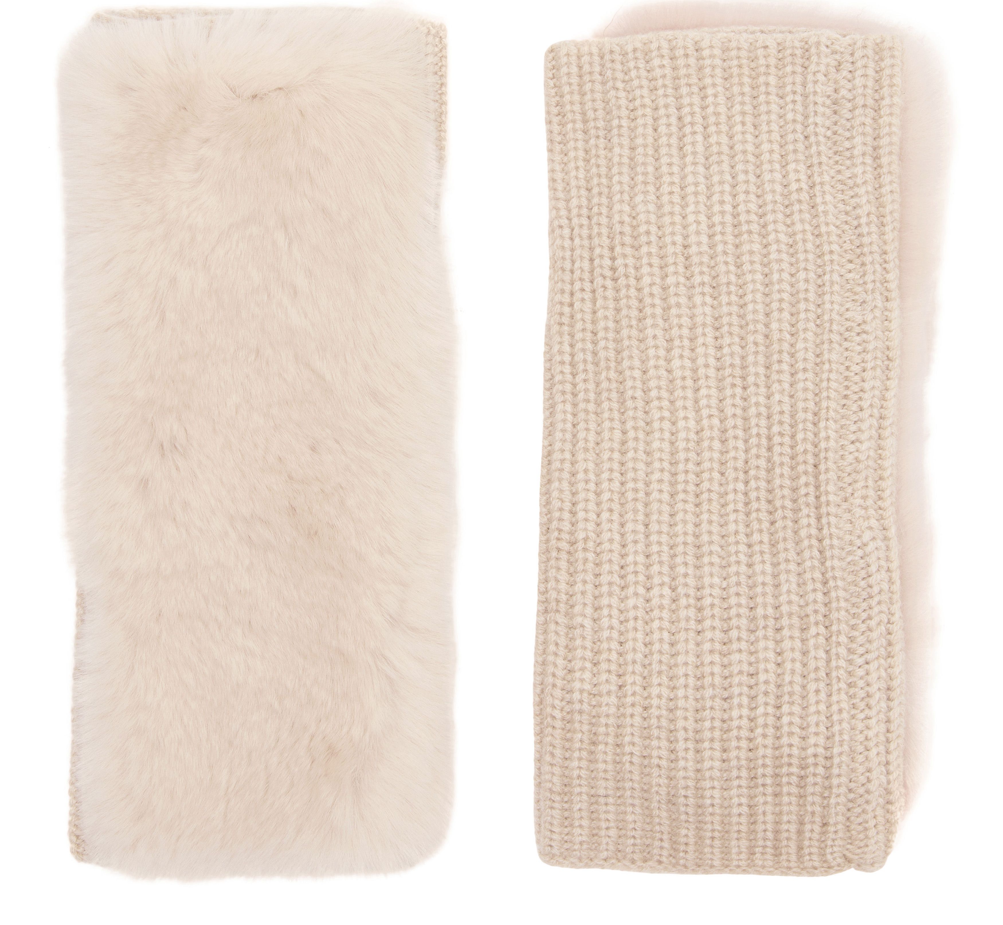 Rex rabbit fur mittens 2