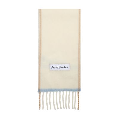 Acne Studios Wool Mohair Scarf In White