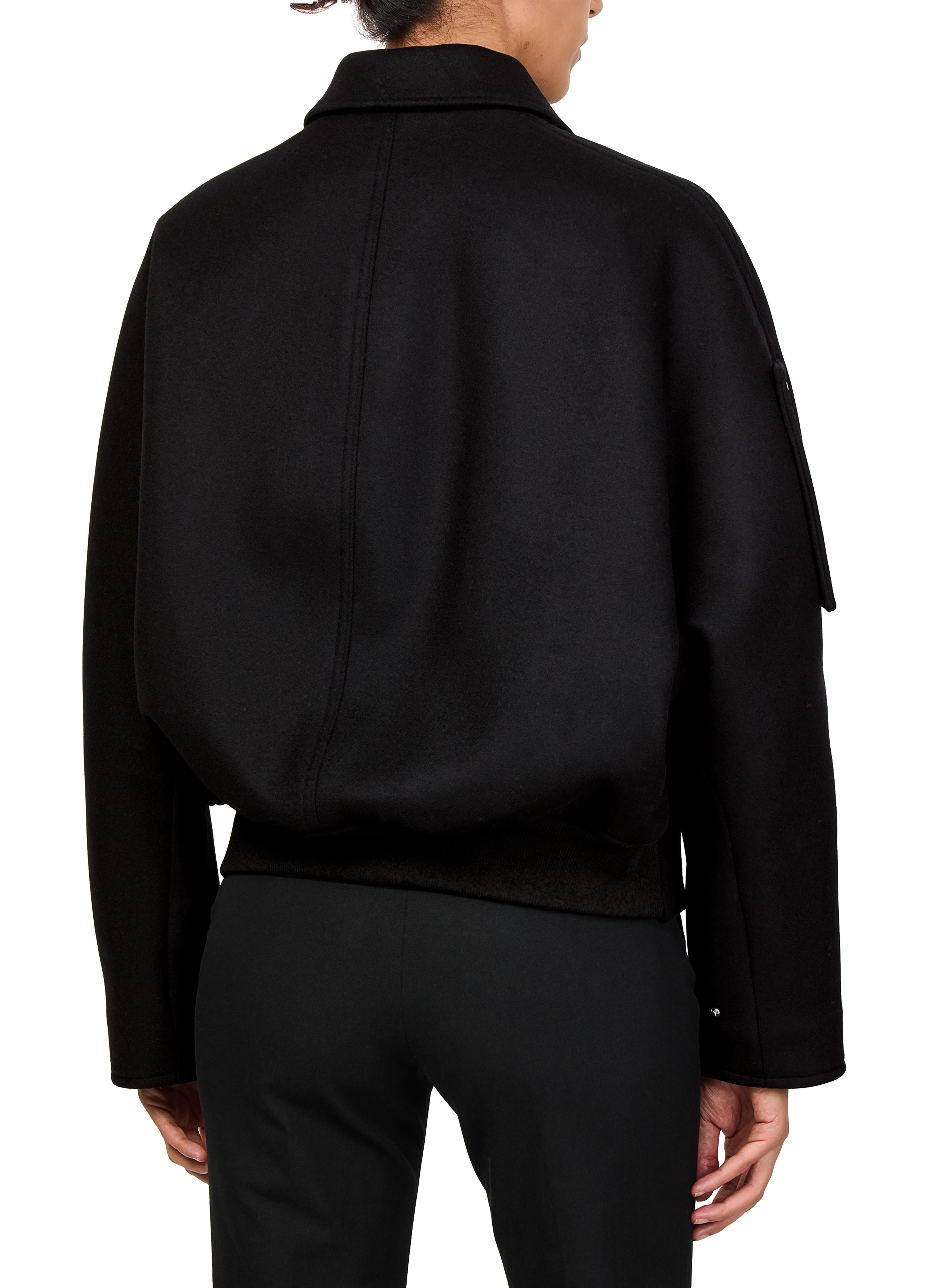 Embroidered wool bomber jacket thumbnail 5