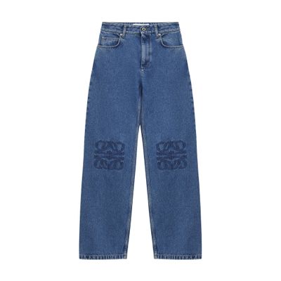 LOEWE ハイウェスト　バイカラーデニムパンツ