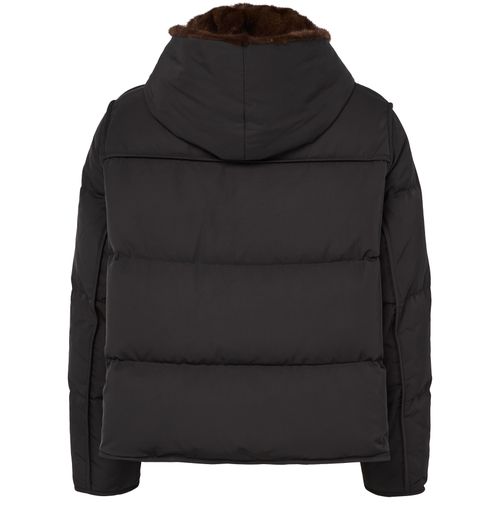 YVES SALOMON Puffer jacket with a mink fur hood