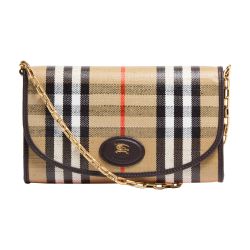 Women's Highlands compact wallet with chain | BURBERRY | 24S