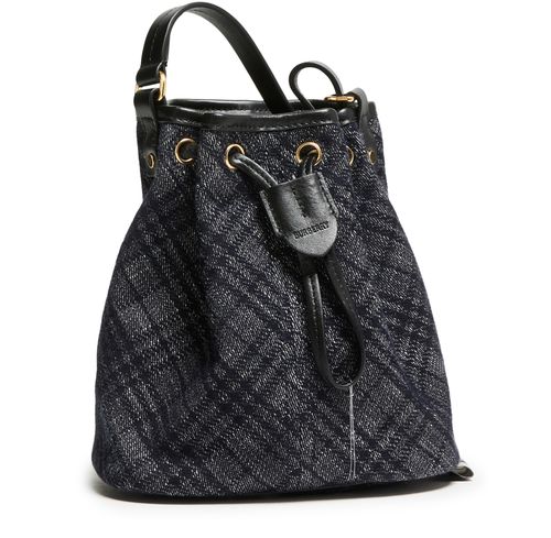 BURBERRY Check mini bucket bag