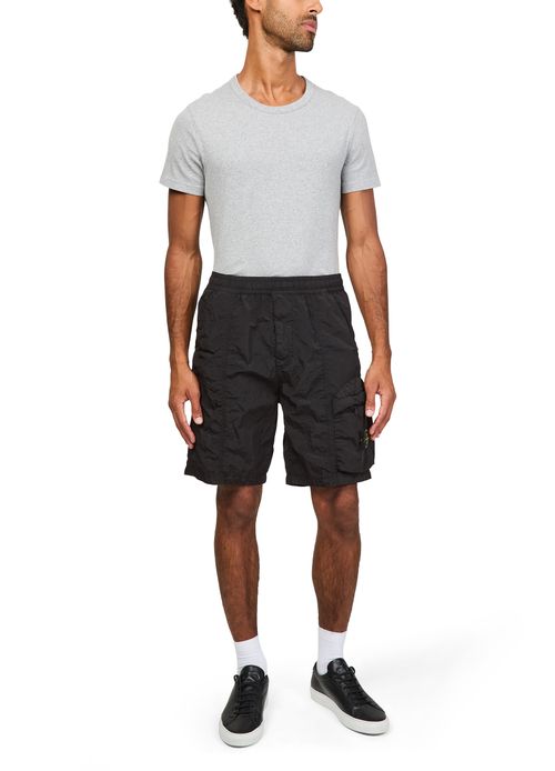 STONE ISLAND Shorts with logo patch