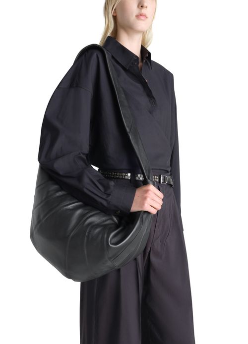 LEMAIRE Grand sac Croissant en cuir lisse