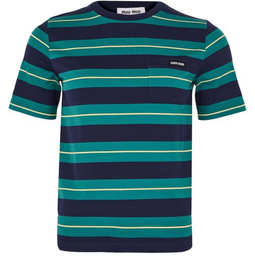 MIU MIU Gestreiftes T-Shirt