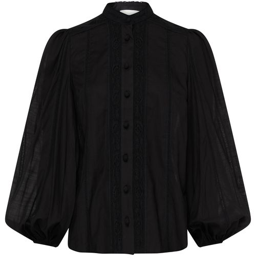 ZIMMERMANN Halliday lace trim shirt