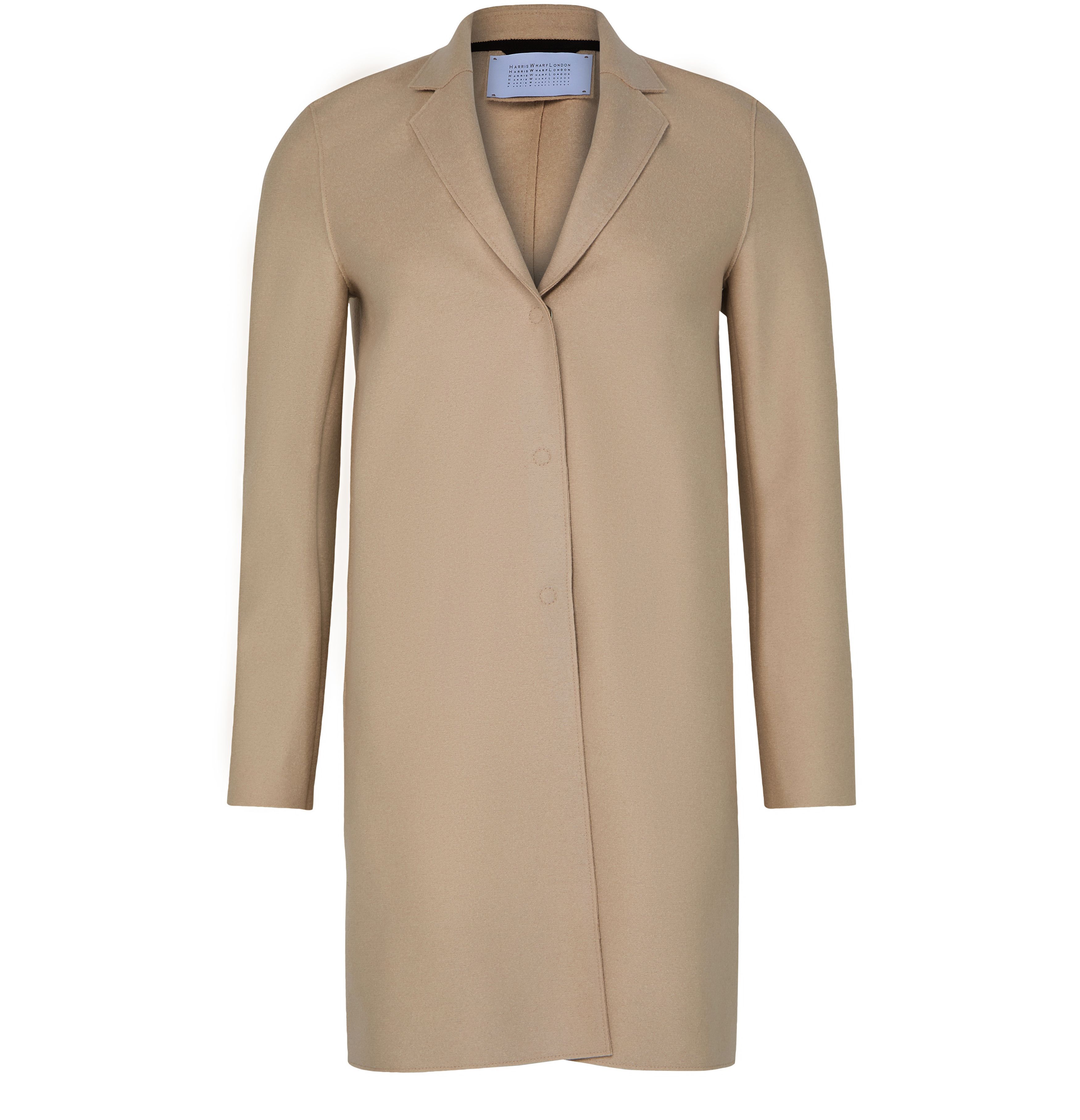 Cocoon pressed wool coat