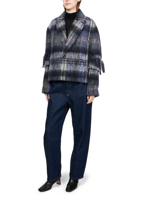 LOEWE Mohair and wool blend striped jacket