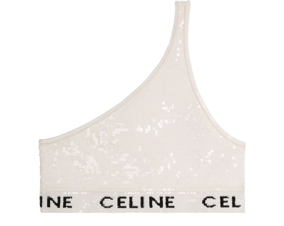 Celine Striped Sports Bra