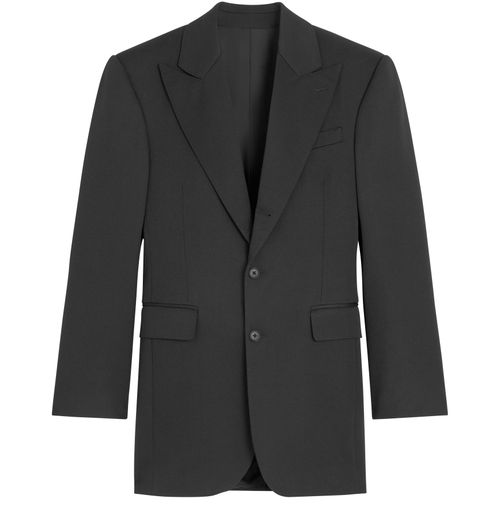 CELINE Colonne jacket in diagonal wool
