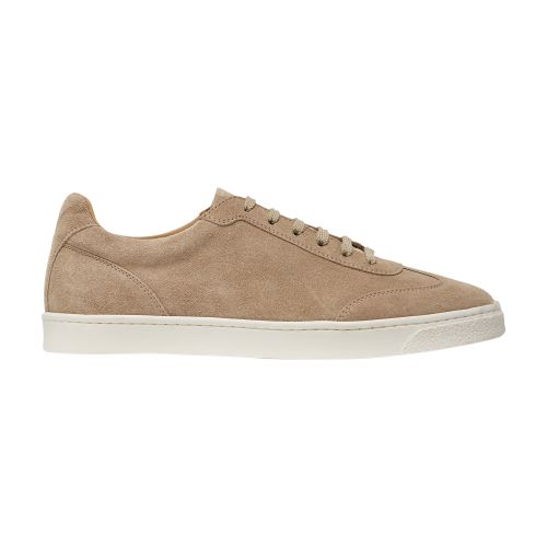 Brunello Cucinelli Suede Low-top Sneakers In Marron_clair