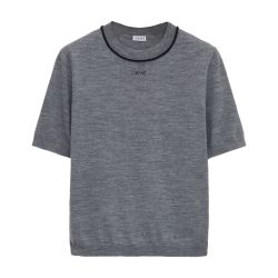 Round-neck wool jumper