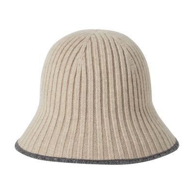 Brunello Cucinelli Virgin Wool-blend Bucket Hat In Beige
