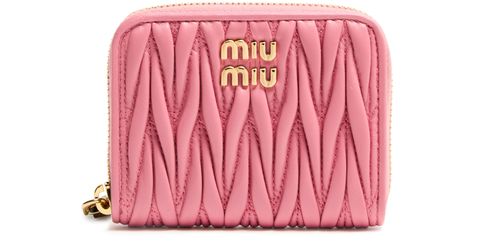 MIU MIU Zippered quilted leather wallet